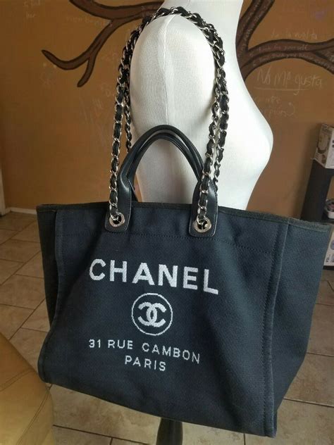 chanel tote bag all black inside and out|authentic chanel tote bag.